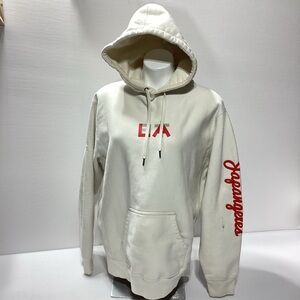 Japangeles Hoodie Ivory with Red Arm Hits LA Men’s L Heavyweight Streetwear
